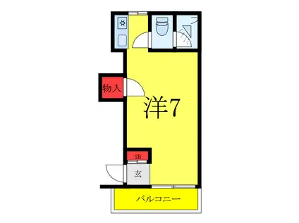 ハイツ藤(ワンルーム/2階)の間取り写真