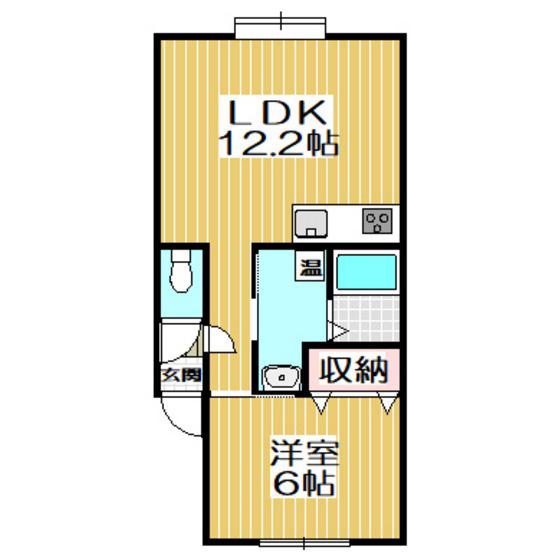 Mハイツ高砂13(1LDK/2階)の間取り写真