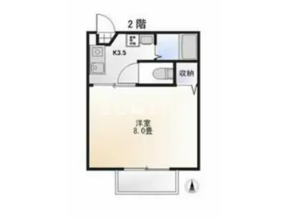 まいるむ(1K/2階)の間取り写真