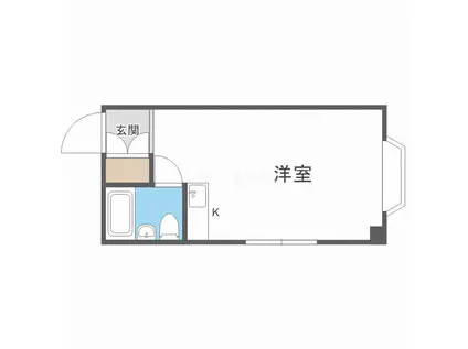 シャトー杉本PART1(ワンルーム/5階)の間取り写真