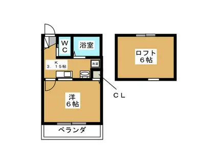 エステ金沢文庫(1K/1階)の間取り写真