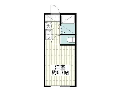 エスポワール二俣川(ワンルーム/1階)の間取り写真