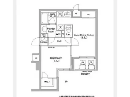 コンフォリア目黒長者丸(1LDK/2階)の間取り写真