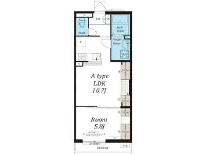 RICCOIII(1LDK/3階)の間取り写真