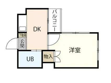 ウイング大竹(1DK/1階)の間取り写真