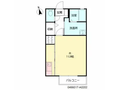 ディアスSAWADA II (ワンルーム/2階)の間取り写真