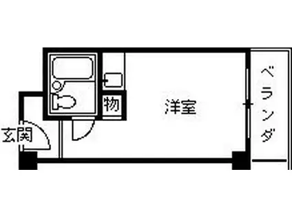 ホワイト今津(ワンルーム/2階)の間取り写真