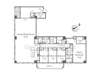 THE UPPER HOUSE SHIROKANE(4LDK/2階)の間取り写真