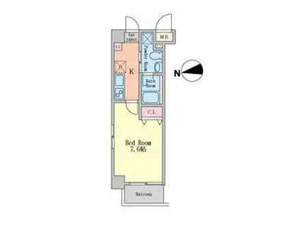 アイアン8KASAI(1K/2階)の間取り写真