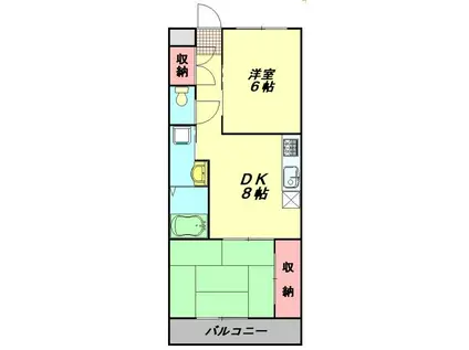 ノーブルハイツII(2LDK/2階)の間取り写真