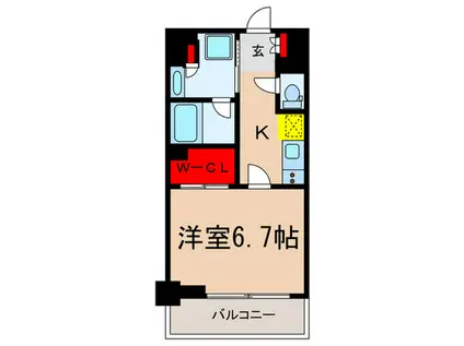 ザ・パークハビオ住吉(1K/3階)の間取り写真