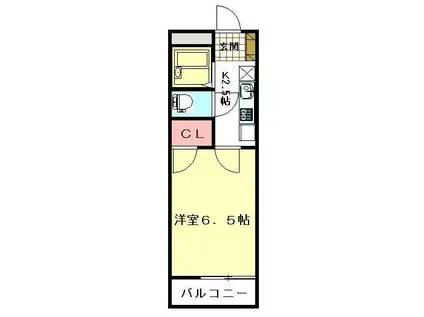 レオパレスエスポワール桜木町(1K/3階)の間取り写真