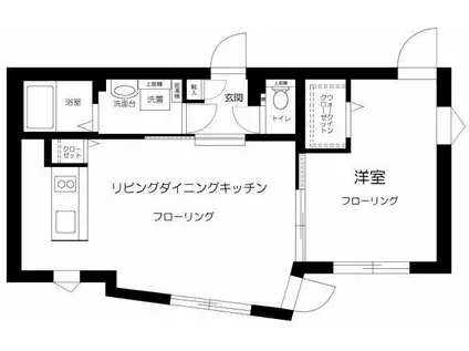 LAPIS本郷(1LDK/1階)の間取り写真