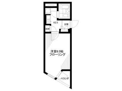 リーセントパレス神木本町(1K/4階)の間取り写真