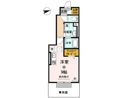 D-ROOM KUKI(ワンルーム/1階)の間取り写真