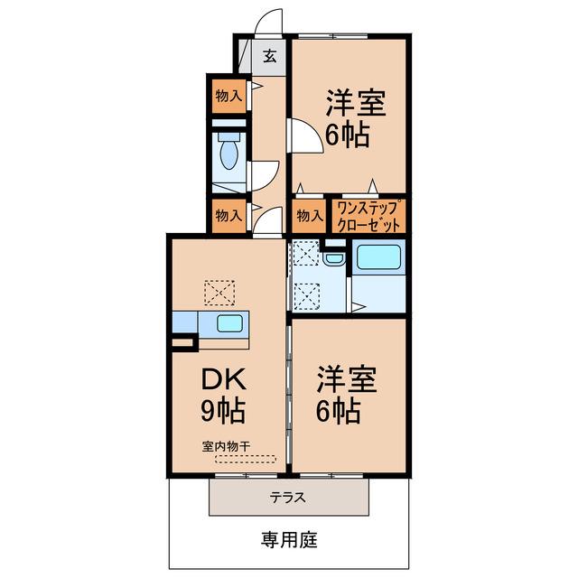 ＪＲ阪和線 紀伊駅 徒歩23分 2階建 築17年(2DK/1階)の間取り写真