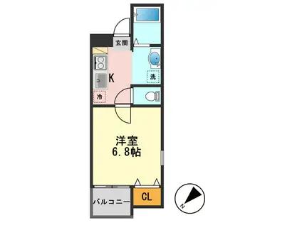 チェリオII和 NAGOMI(1K/3階)の間取り写真