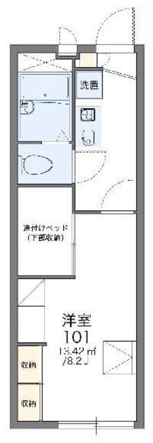 レオパレスSIRHOUSE(1K/2階)の間取り写真