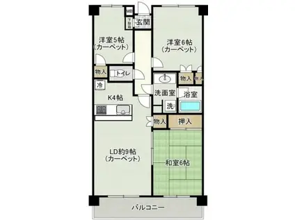 泉中央パーク・ホームズ(3LDK/7階)の間取り写真