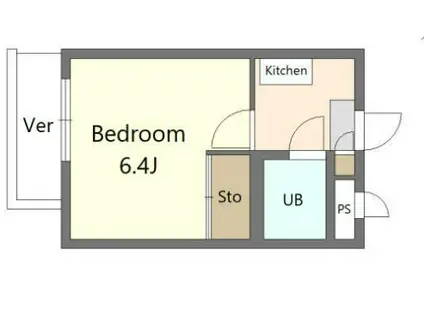 ザ・ハウス鶴見市場(1K/4階)の間取り写真