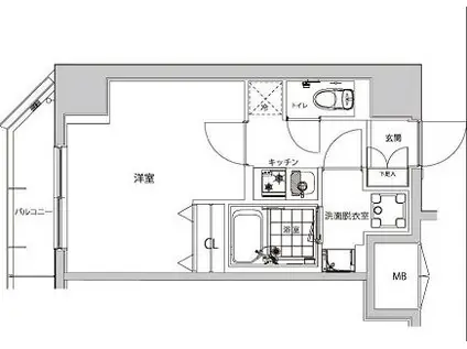 ハーモニーレジデンス早稲田夏目坂(1K/10階)の間取り写真