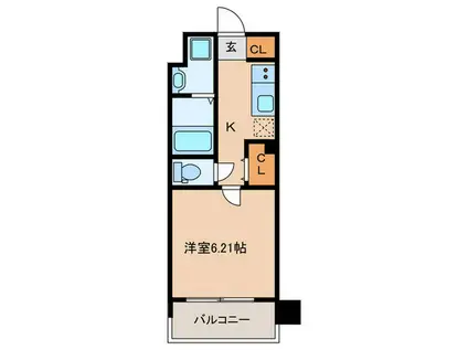 RUPIE九大学研都市II(1K/3階)の間取り写真