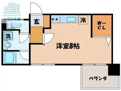 ブランネージュおおはし(ワンルーム/3階)の間取り写真