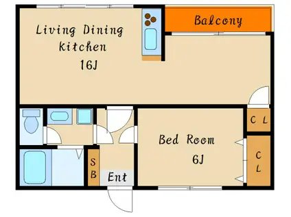 馬田マンション(1LDK/3階)の間取り写真