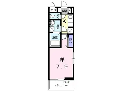 グローヴ・ガーデンX(1K/3階)の間取り写真