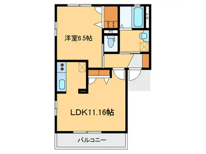 アイエーデル(1LDK/2階)の間取り写真