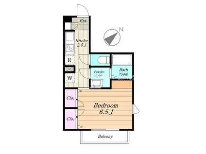 カーサ ケイ・ティ(1K/1階)の間取り写真