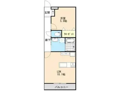 セレシア(1LDK/2階)の間取り写真