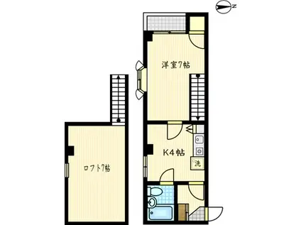 第2小島ビル(1K/3階)の間取り写真