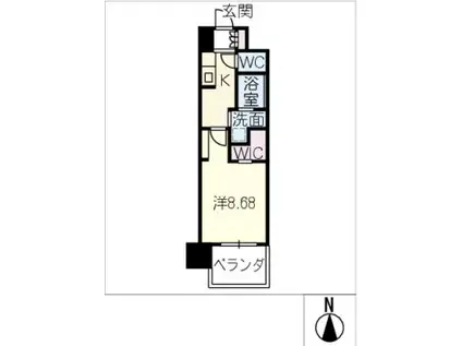 セレスト上社(1K/3階)の間取り写真