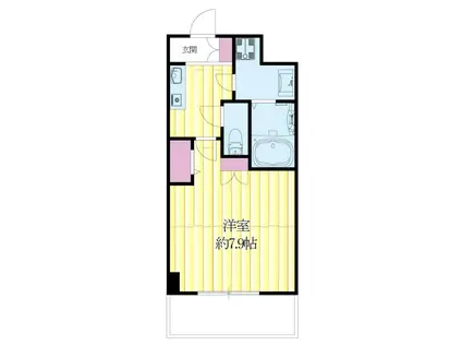 アーデン江坂III(1K/2階)の間取り写真