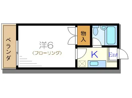 レジデンス高橋III(1K/2階)の間取り写真