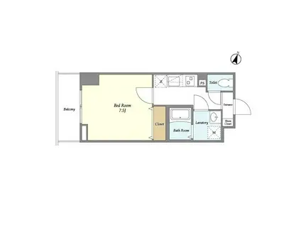 LIBR GRANT 大宮(1K/5階)の間取り写真