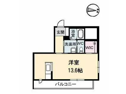 シャーメゾン佐古(ワンルーム/1階)の間取り写真