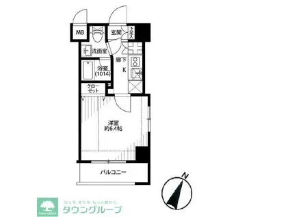 プレール・ドゥーク東京ノースII(1K/8階)の間取り写真