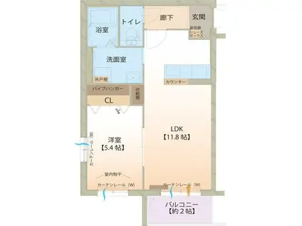 COMFORTIA(1LDK/3階)の間取り写真