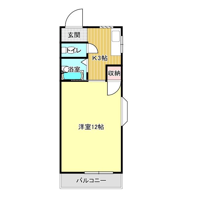 マチレス旭(1K/1階)の間取り写真