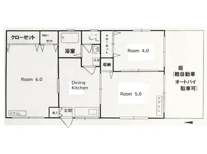 メゾン・ド・グラース(3DK/1階)の間取り写真