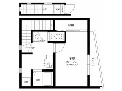 パインフェリーチェ豊玉(1K/3階)の間取り写真