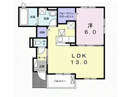 グラン プラージュ(1LDK/1階)の間取り写真
