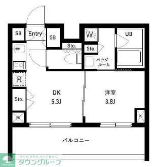 セジョリ高井戸(1DK/4階)の間取り写真