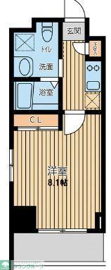 S-FORT小田原栄町(1K/6階)の間取り写真