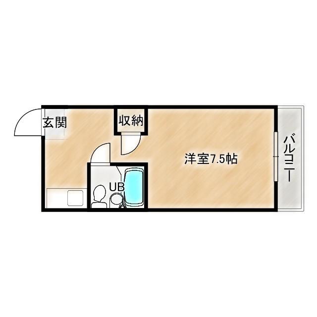 蔵王ハイツ(1K/5階)の間取り写真