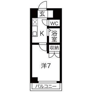 セントラルリッツ(1K/3階)の間取り写真