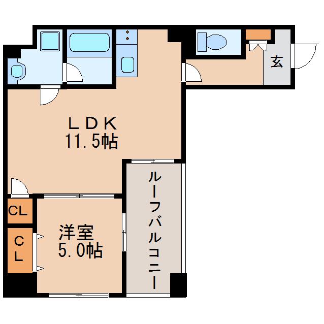 グレイス新栄(1LDK/4階)の間取り写真
