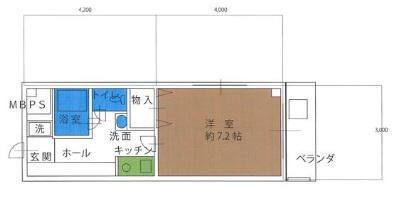 藤永ビル(1K/2階)の間取り写真